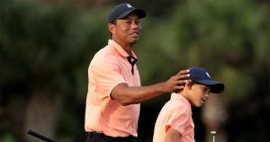 Tiger Woods and son