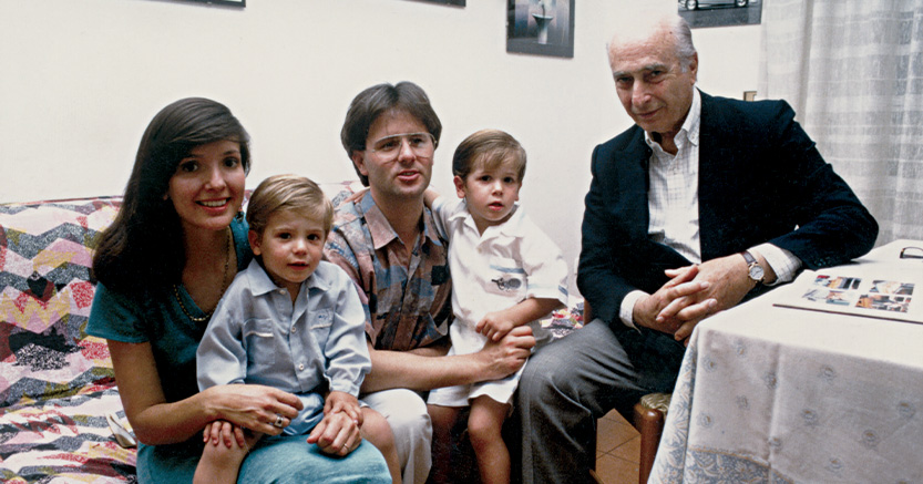 Manuel Fangio con famiglia Pagani