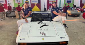 Prisca Taruffi e Marina Grassi su Ferrari 308GTS al Rally Maya 2023
