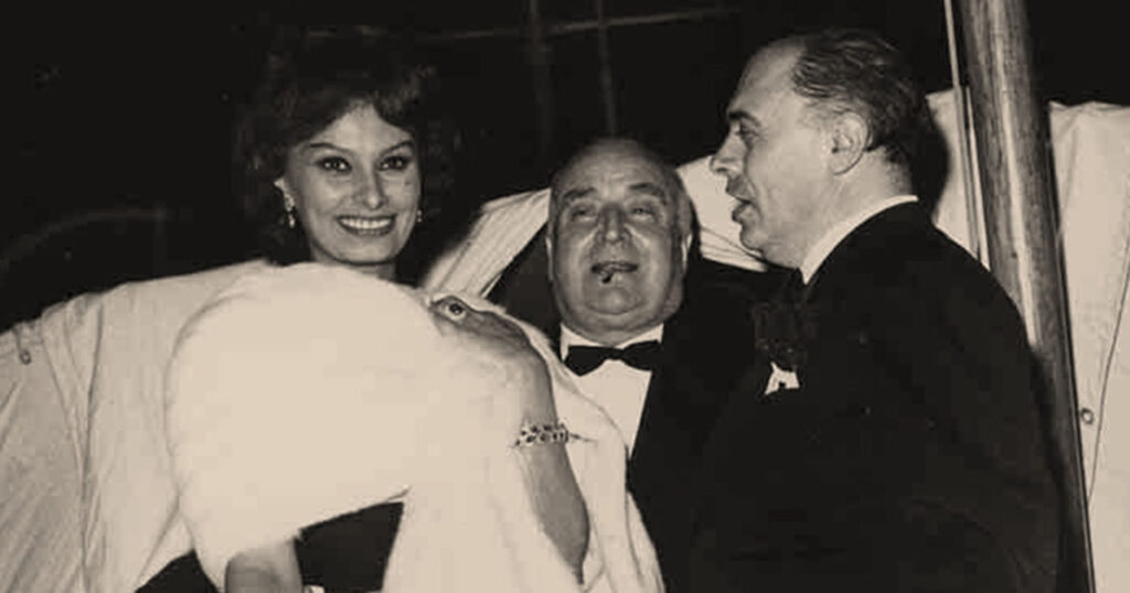 Angelo Rizzoli, Ettore Ponti e Sofia Loren